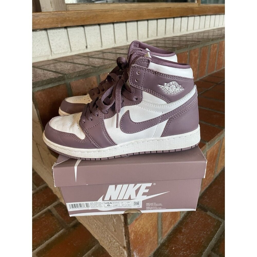 Nike Air Jordan 1 Retro High OG White/Sky/Mauve Sz 6Y FD1437 105